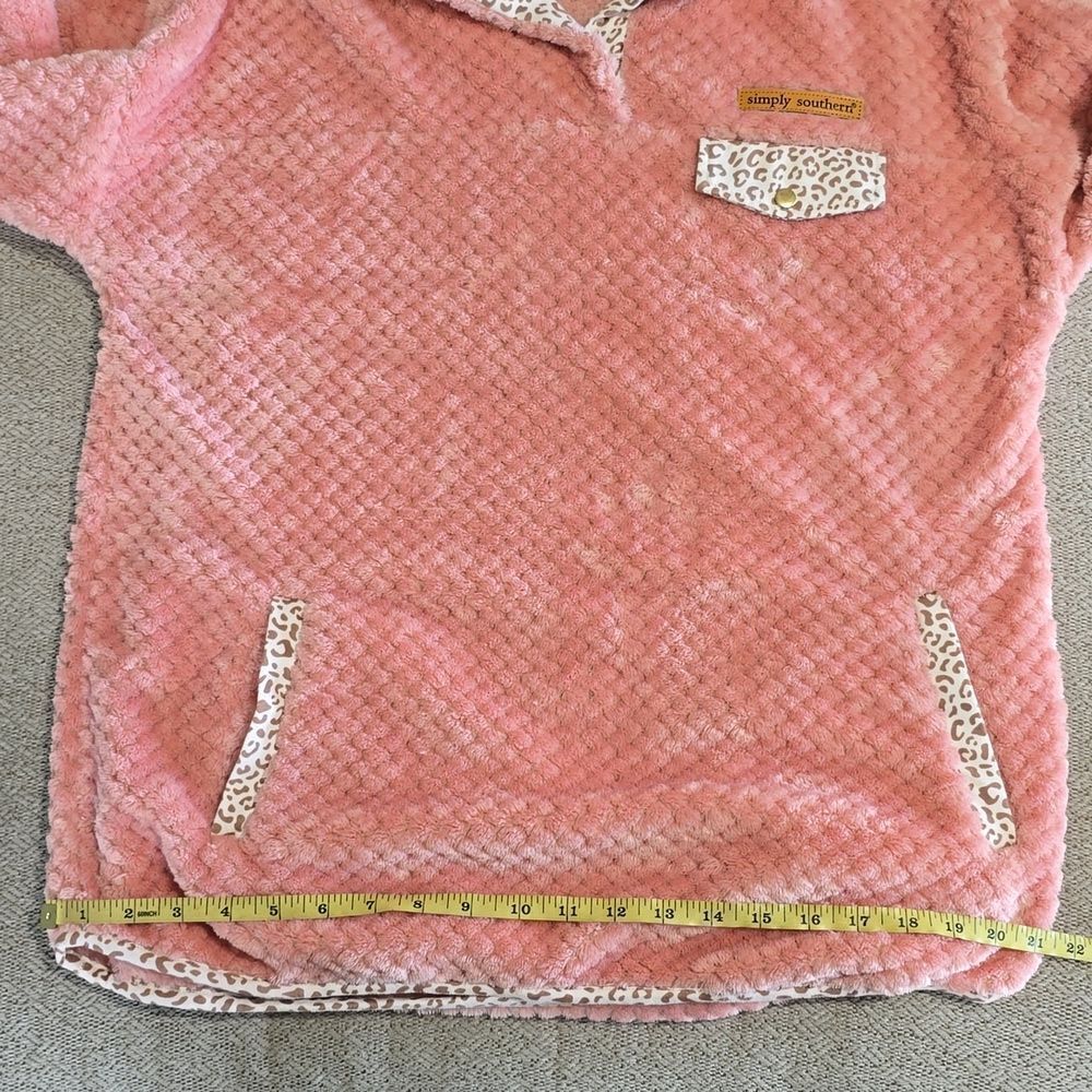 Simply Southern Peachy Pink Textured Soft Pullover Jacket - Size XL - Picture 10 of 16